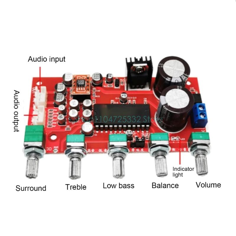 Volume Control Board - Płytka przedwzmacniacza LM4610 z regulacją tonów,
