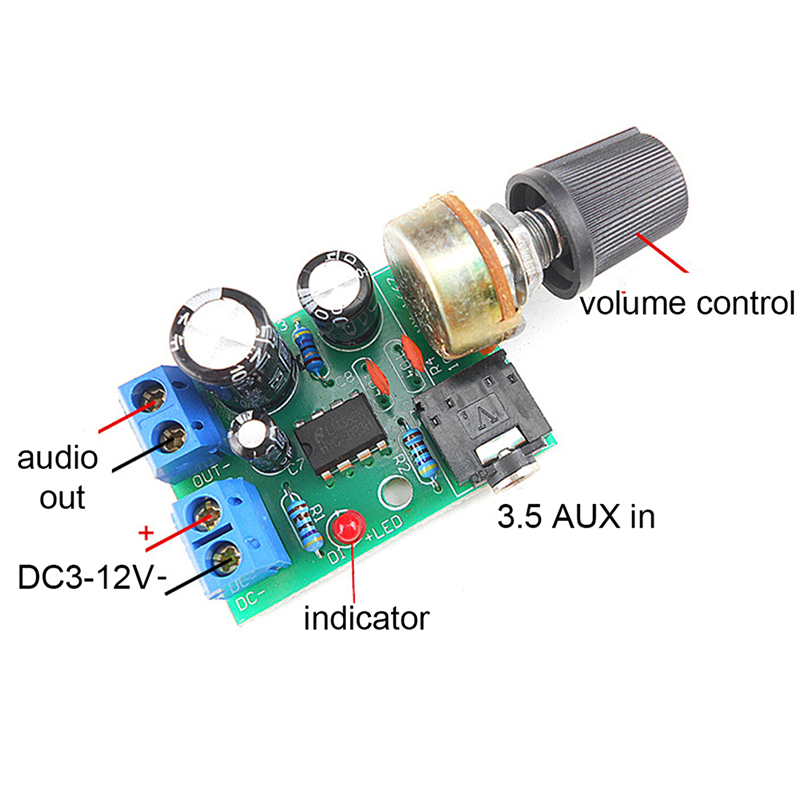 Volume Control Board - 【C】Płytka wzmacniacza audio LM386 10W Mono