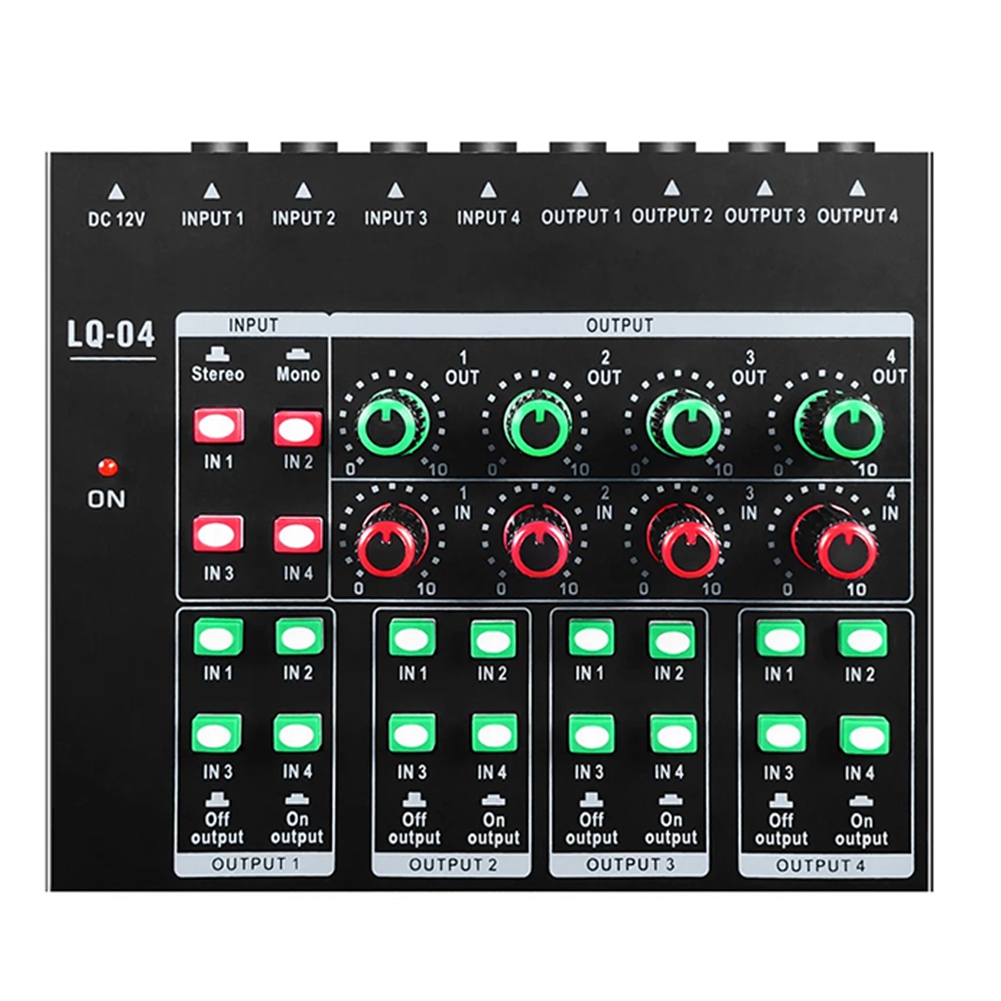 (MEOF) -LQ04 4-kanałowy mikser – Audio Interface recenzja i cena