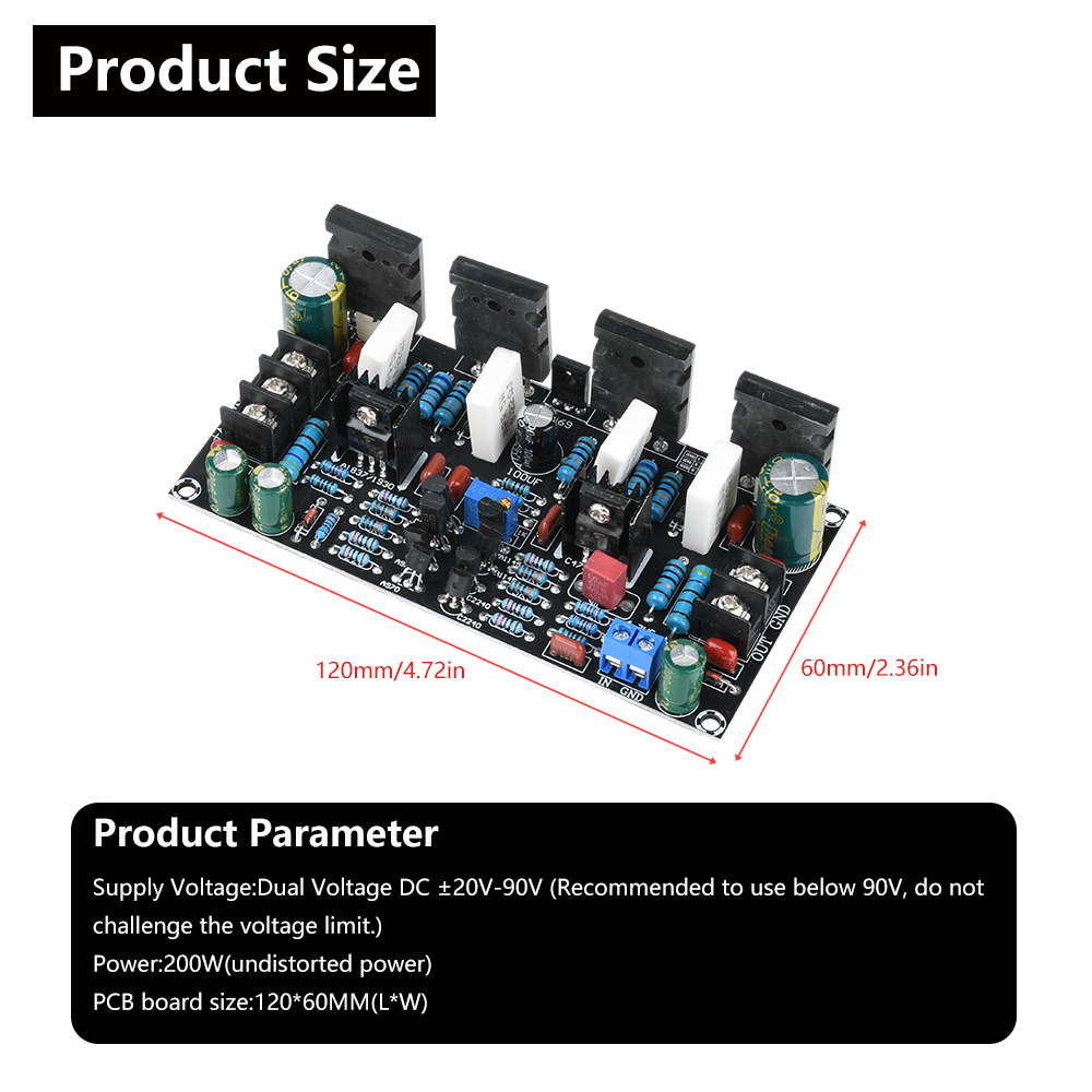 Płytka wzmacniacza 200W DC 20V – Volume Control Board recenzja i cena